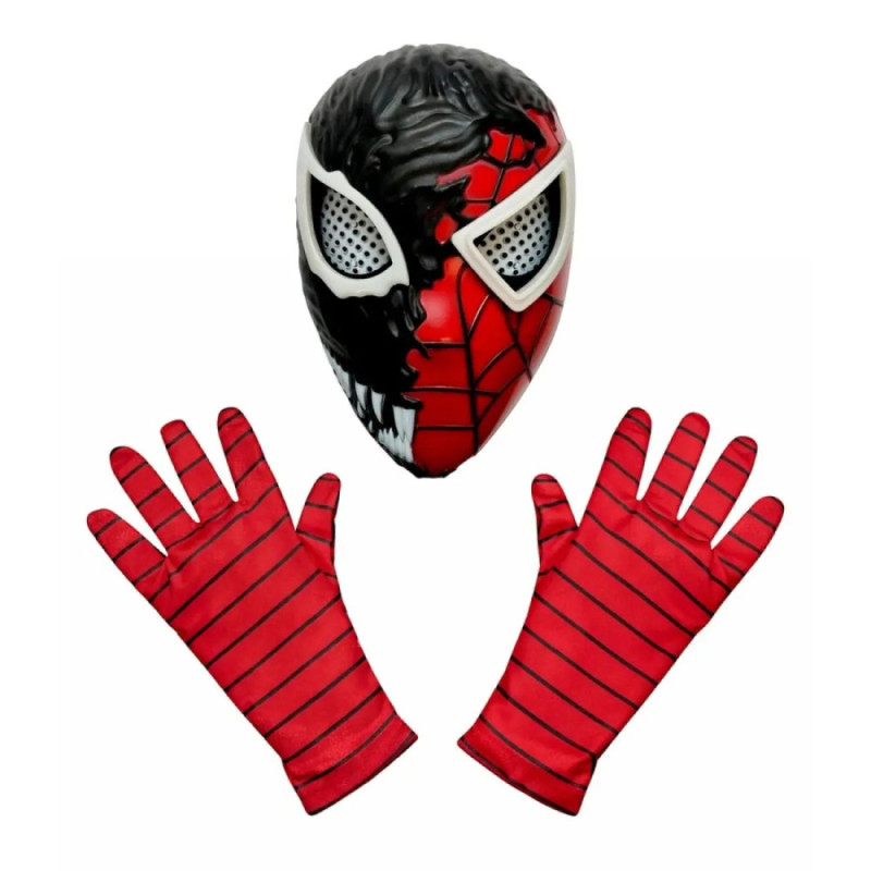 Mască Spider-Man în stil Venom cu iluminare LED la ochi