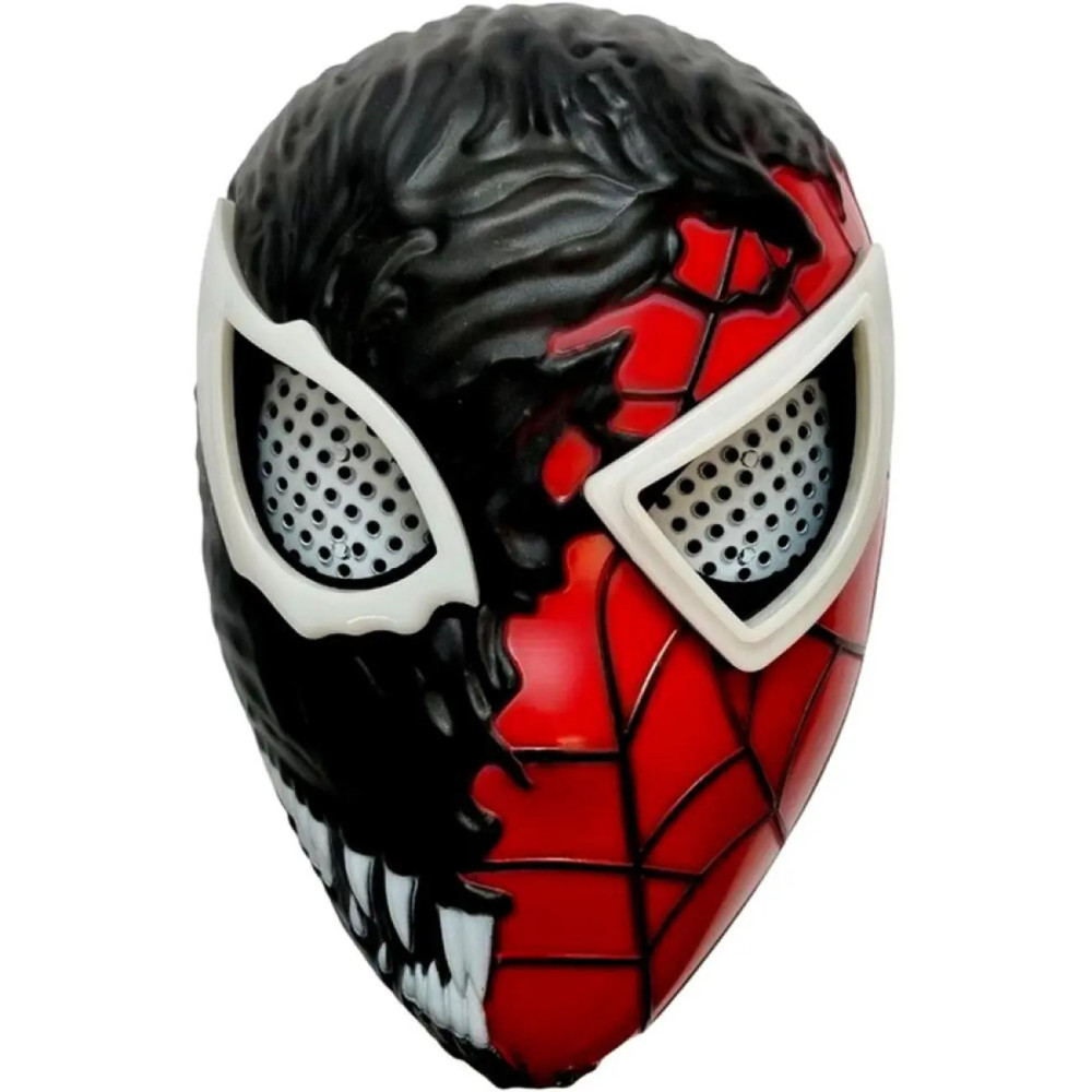 Mască Spider-Man în stil Venom cu iluminare LED la ochi