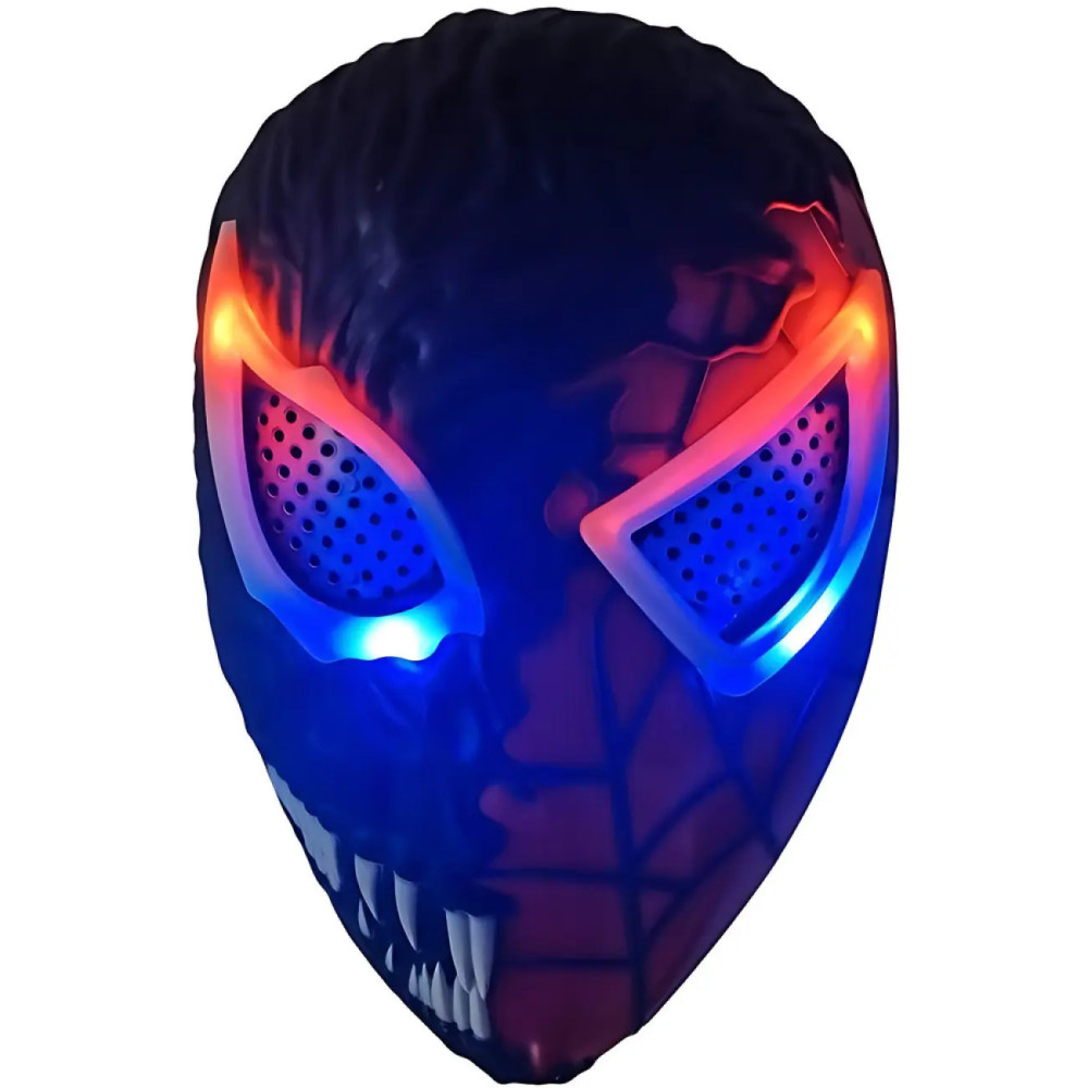 Mască Spider-Man în stil Venom cu iluminare LED la ochi