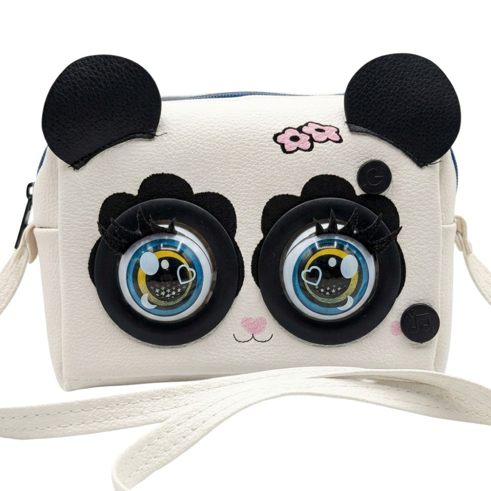 Geantă interactivă panda cu muzică și iluminare