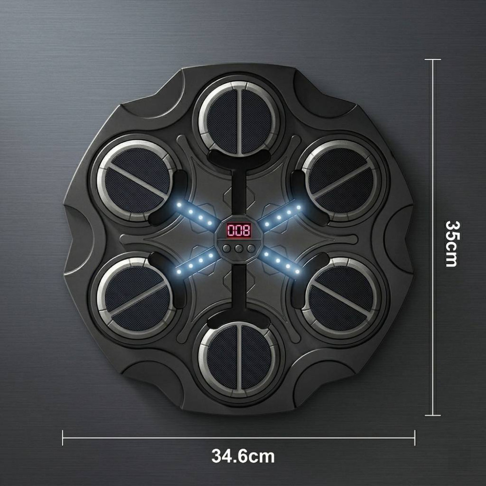 Țintă electronică de box cu muzică, iluminare, mănuși și numărare puncte