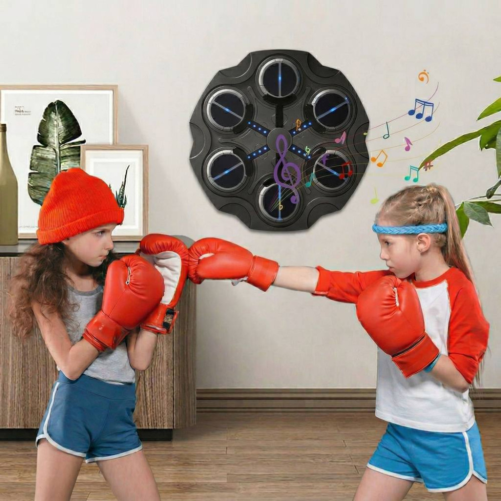 Țintă electronică de box cu muzică, iluminare, mănuși și numărare puncte