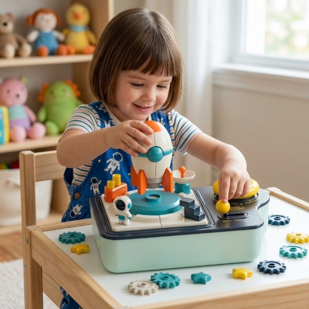 Joc logic cu platformă de joc și cronometru mecanic