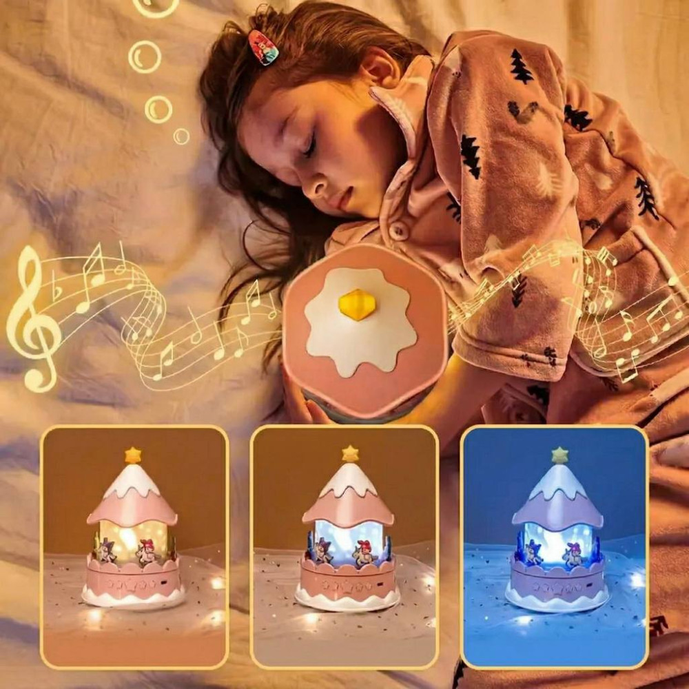 Светильник-проектор в стиле Курами USB подключением с вращением на 360°