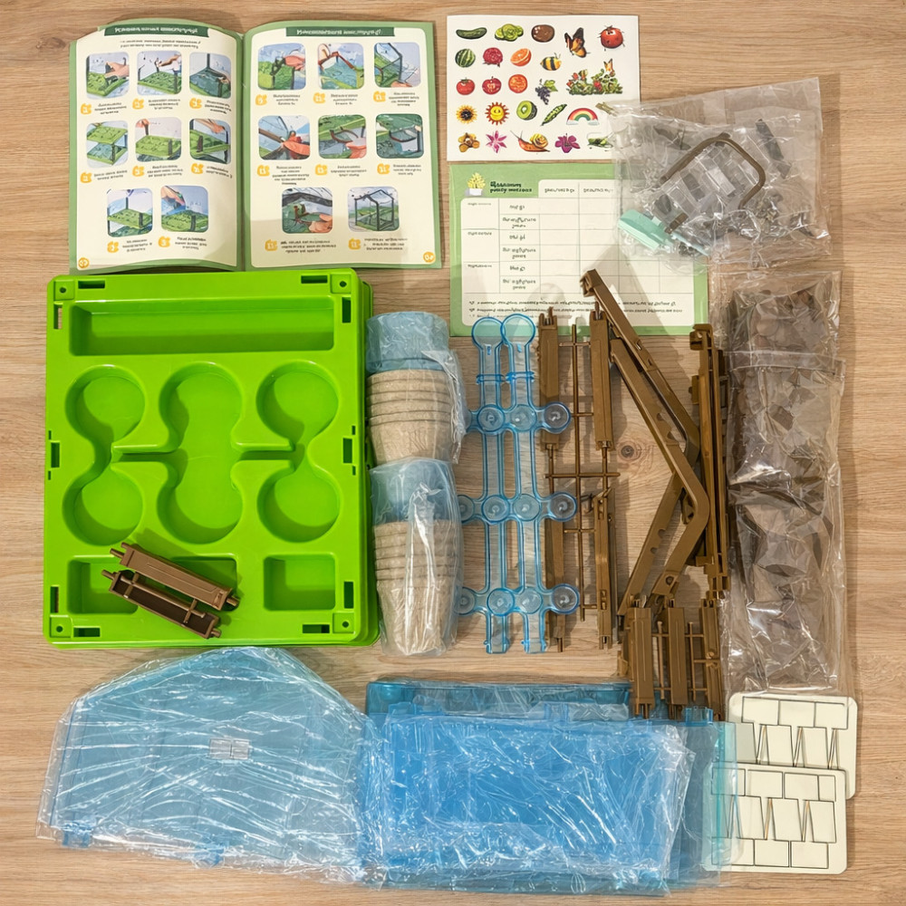 Set de grădinar Experimente Botanice cu seră, semințe și sol