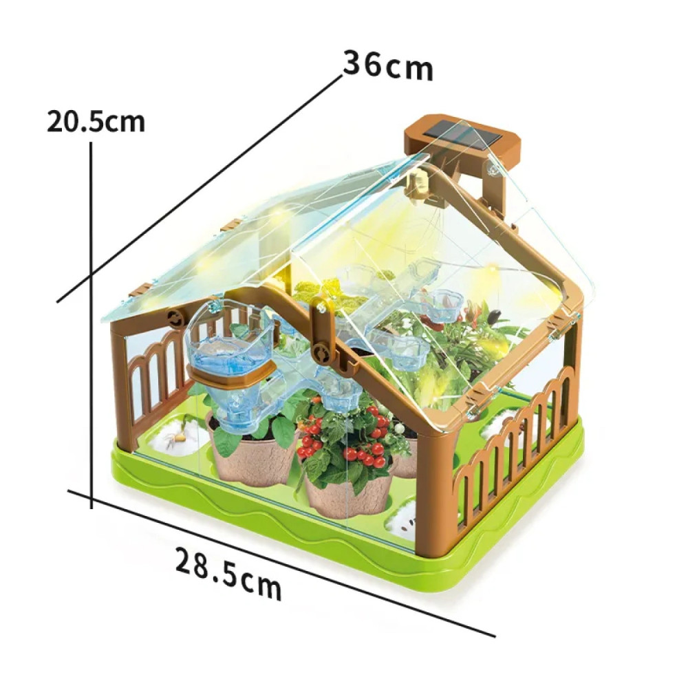 Mini-seră pentru copii cu panou solar