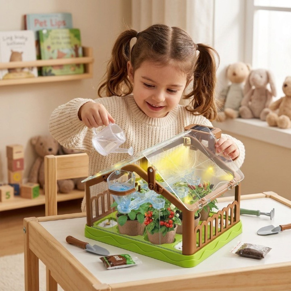 Mini-seră pentru copii cu panou solar