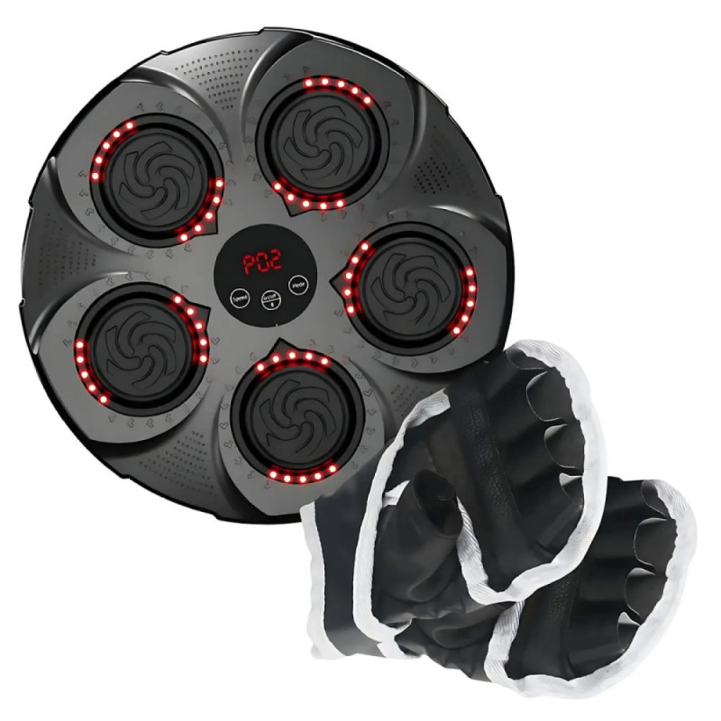 Țintă interactivă de box pentru perete, cu mănuși și muzică