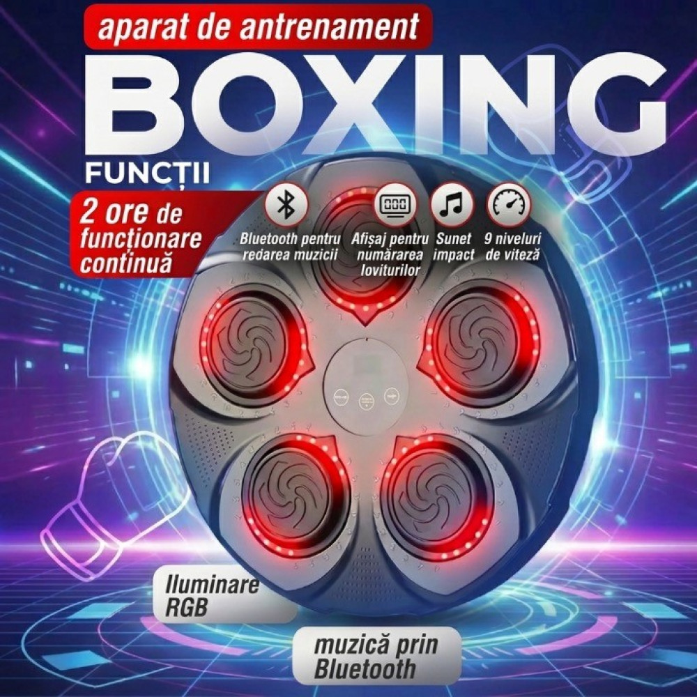 Интерактивная настенная боксёрская груша с перчатками и музыкой