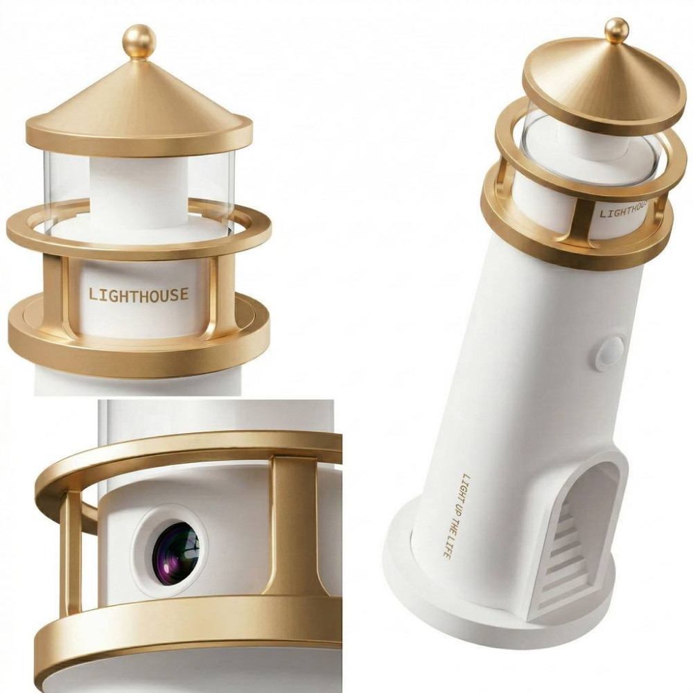 Лампа-маяк с проекцией луны и музыкой