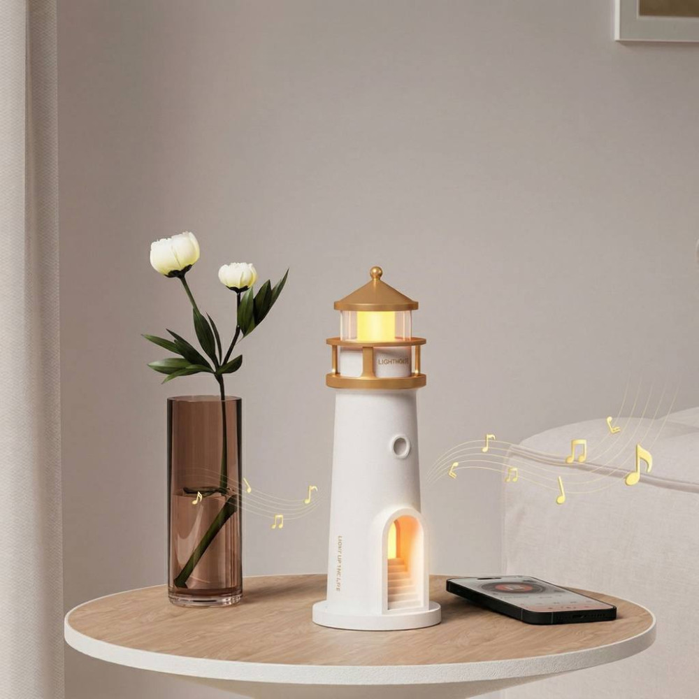 Лампа-маяк с проекцией луны и музыкой