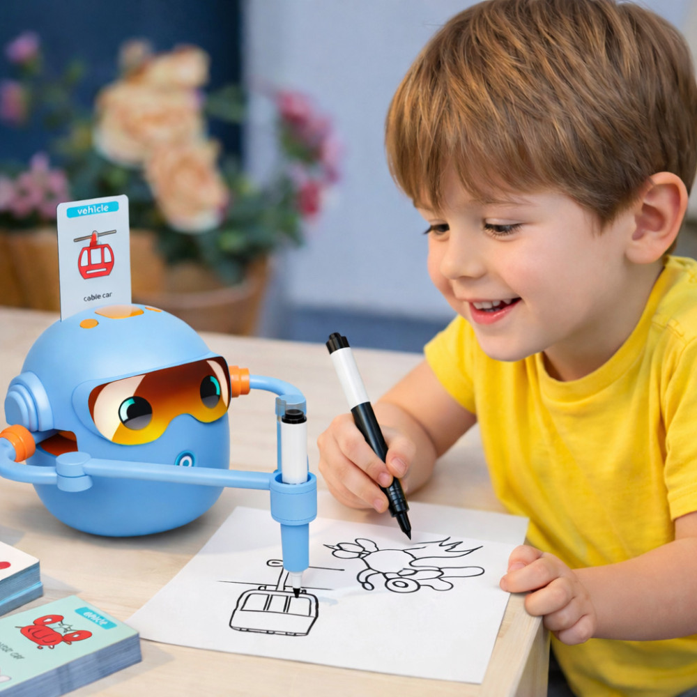 Robo-prieten pentru învățarea desenului și a limbii engleze