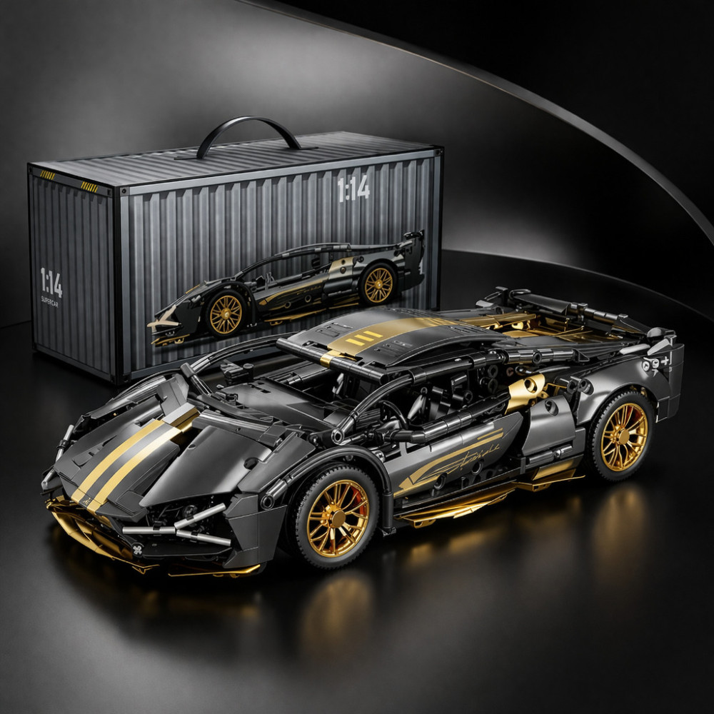 Constructor Lamborghini Black din 1314 piese, cu instrucțiuni