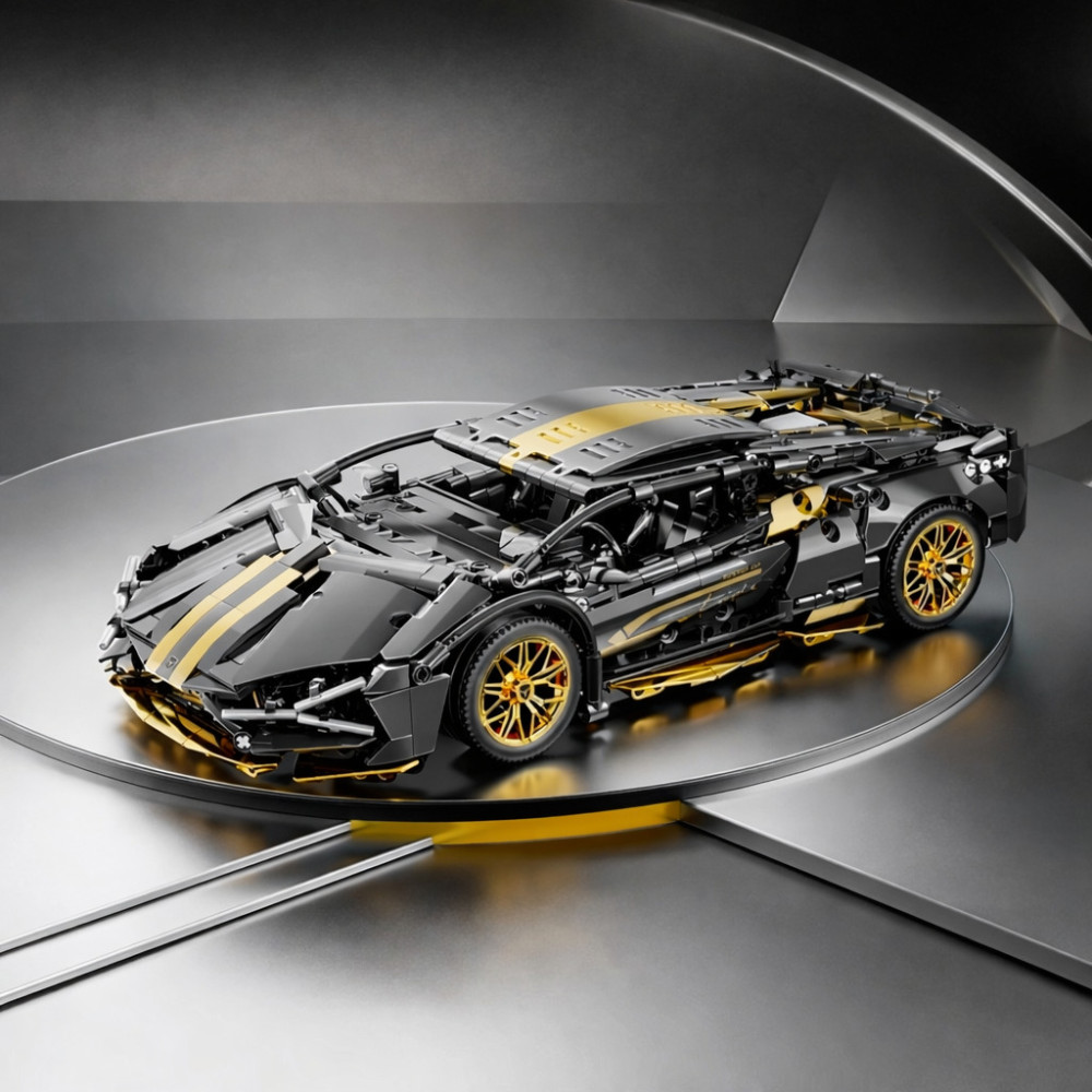 Constructor Lamborghini Black din 1314 piese, cu instrucțiuni
