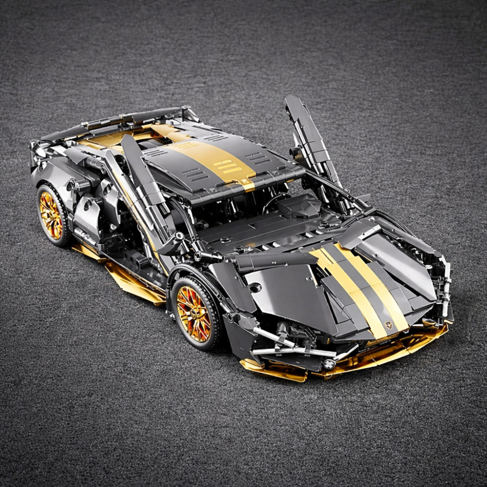 Constructor Lamborghini Black din 1314 piese, cu instrucțiuni
