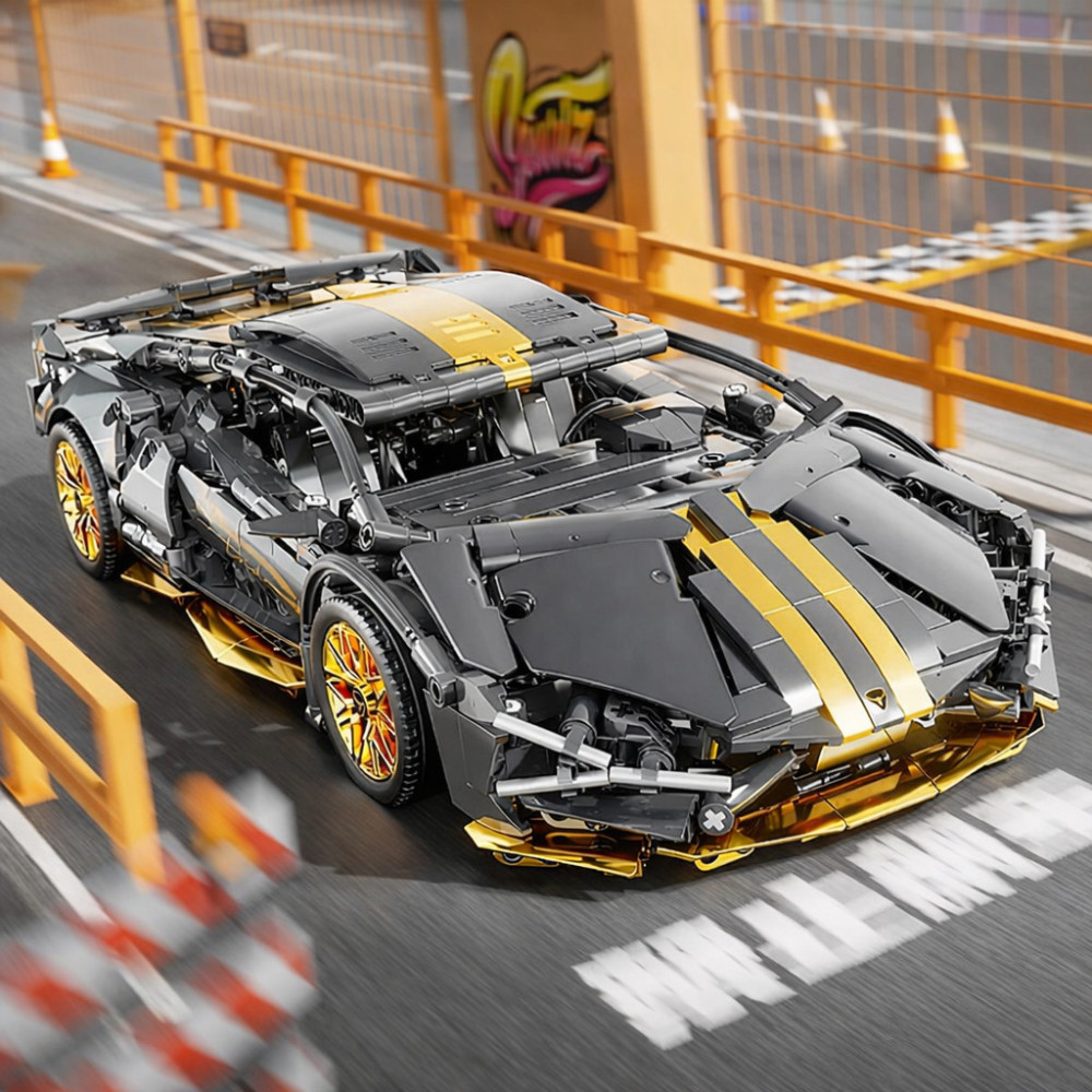 Constructor Lamborghini Black din 1314 piese, cu instrucțiuni