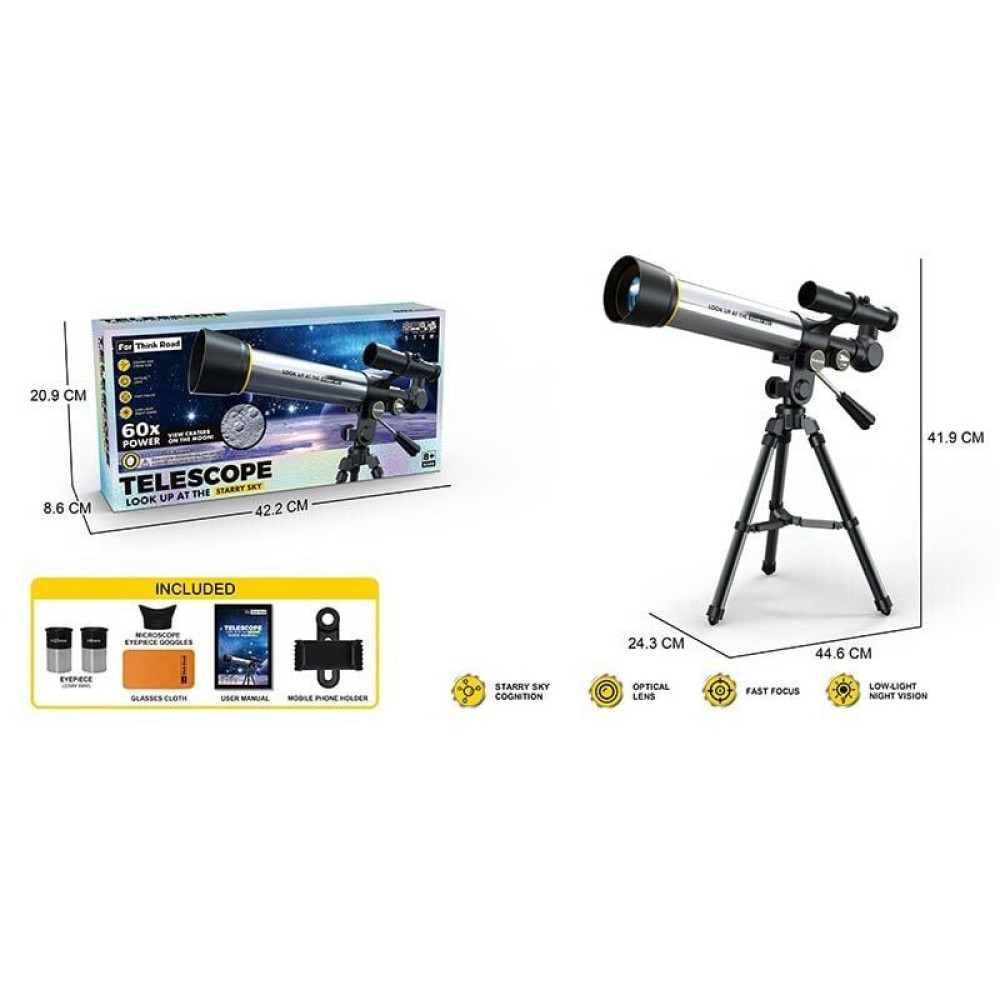 Детский телескоп с трехногой и креплением для смартфона