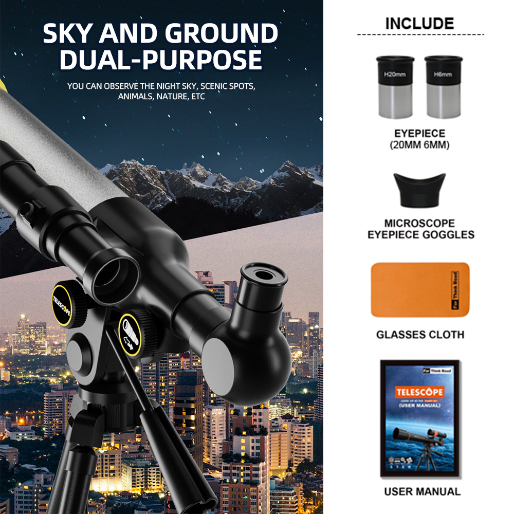 Детский телескоп с трехногой и креплением для смартфона