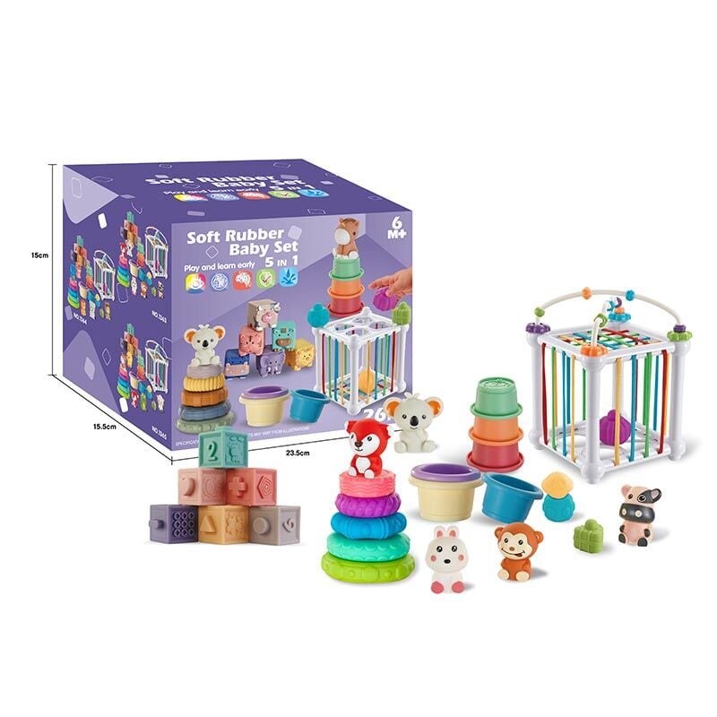 Набор для раннего развития с фигурками и кубиками