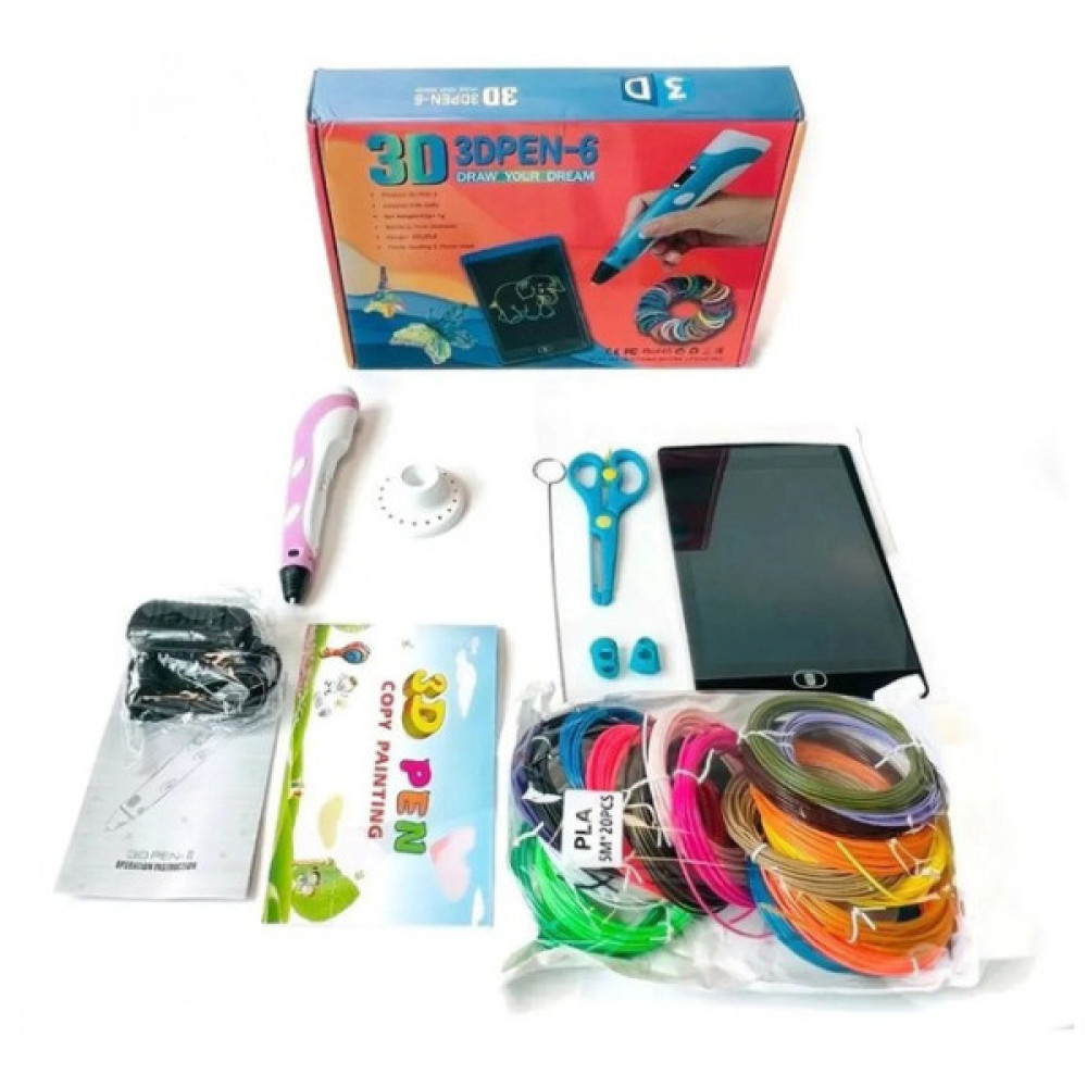 Детский набор 3D ручка и планшет для рисования