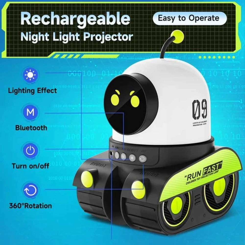 Умный ночник-проектор в виде работы с Bluetooth