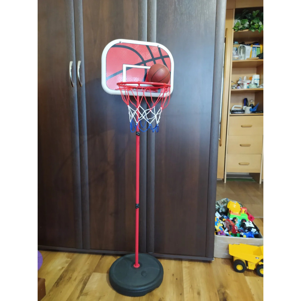 Портативное складное кольцо для басетбола, мяч и насос.