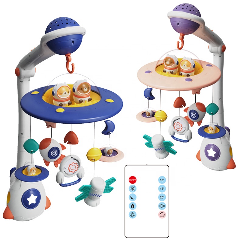 Мобиль Космические приключения с проектором, пультом и колыбельными