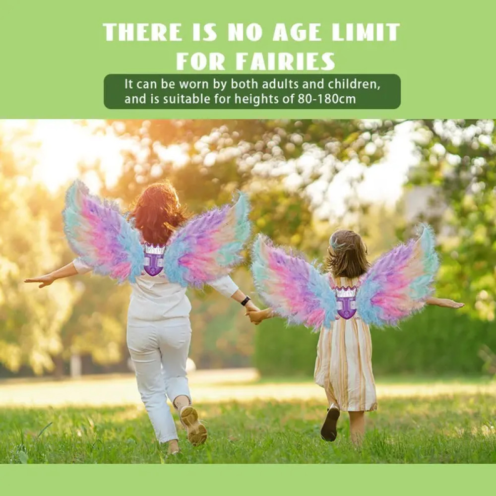 Детские крылья с подсветкой, движением и музыкой