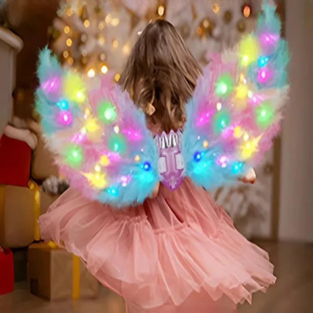 Детские крылья с подсветкой, движением и музыкой