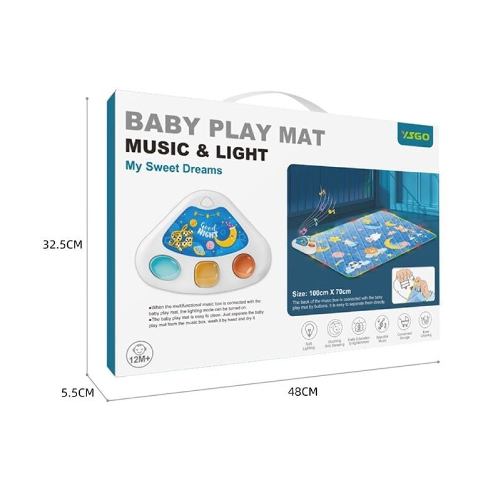 Музыкальный коврик для малышей с подсветкой