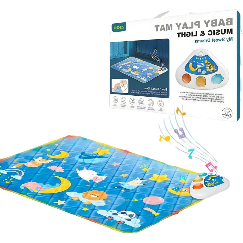 Музыкальный коврик для малышей с подсветкой