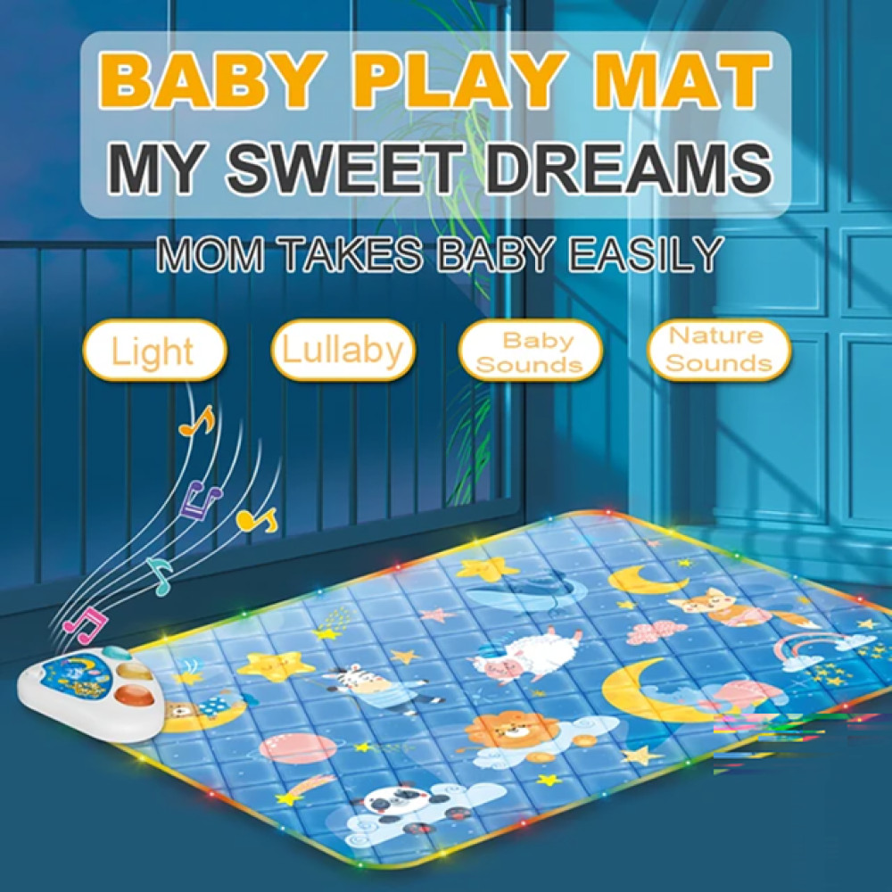 Музыкальный коврик для малышей с подсветкой