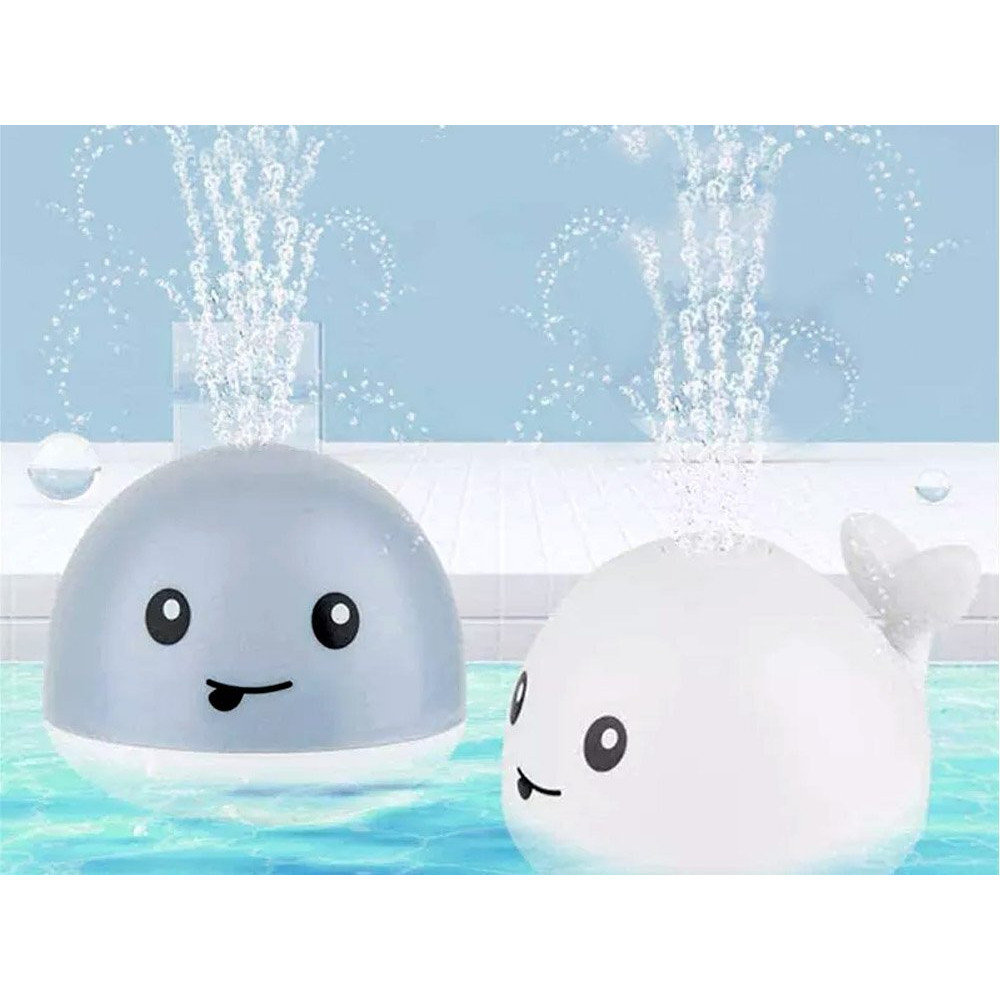 Игрушка-брызгалка для купания Кит с подсветкой