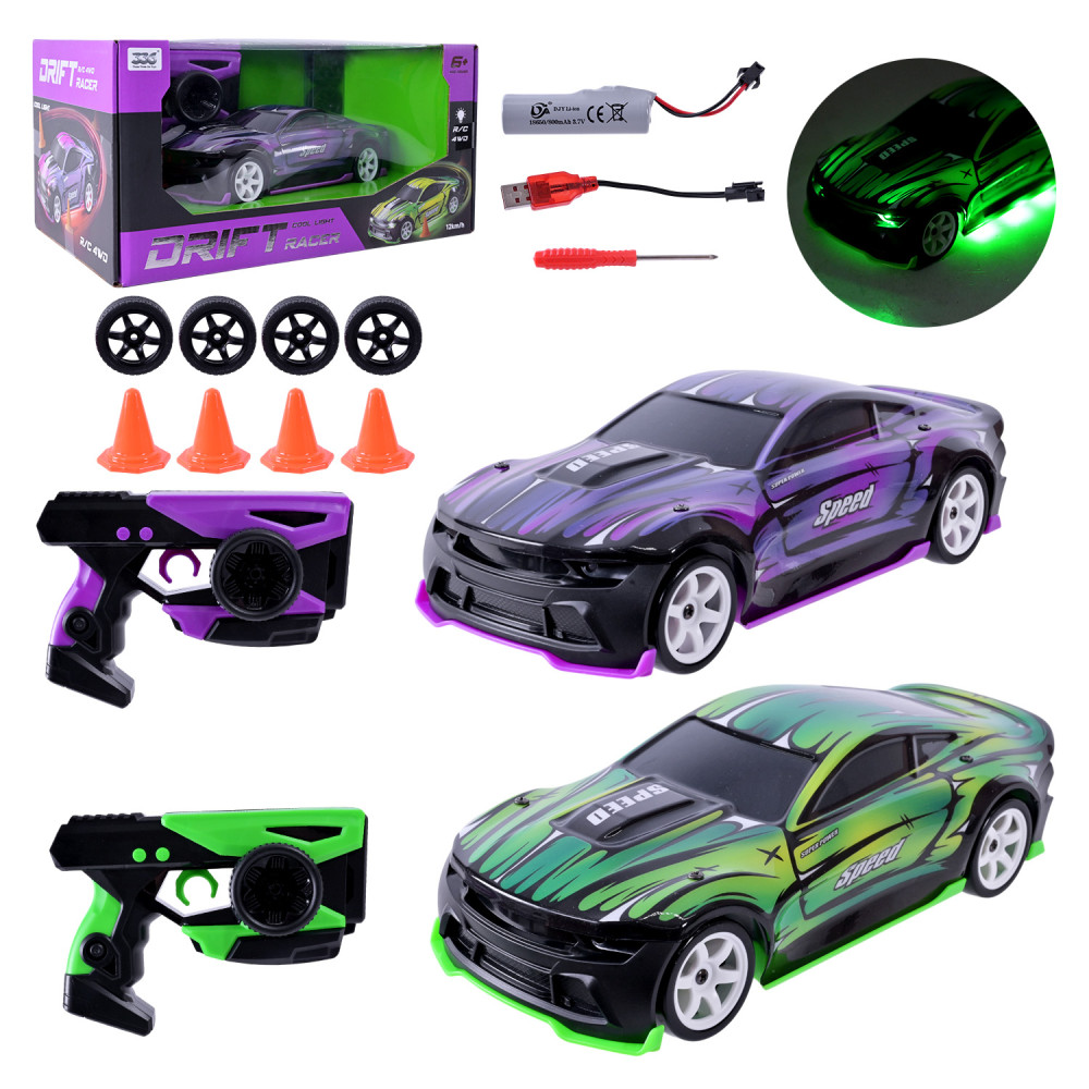 Дрифтовый автомобиль с подсветкой и тремя режимами скорости