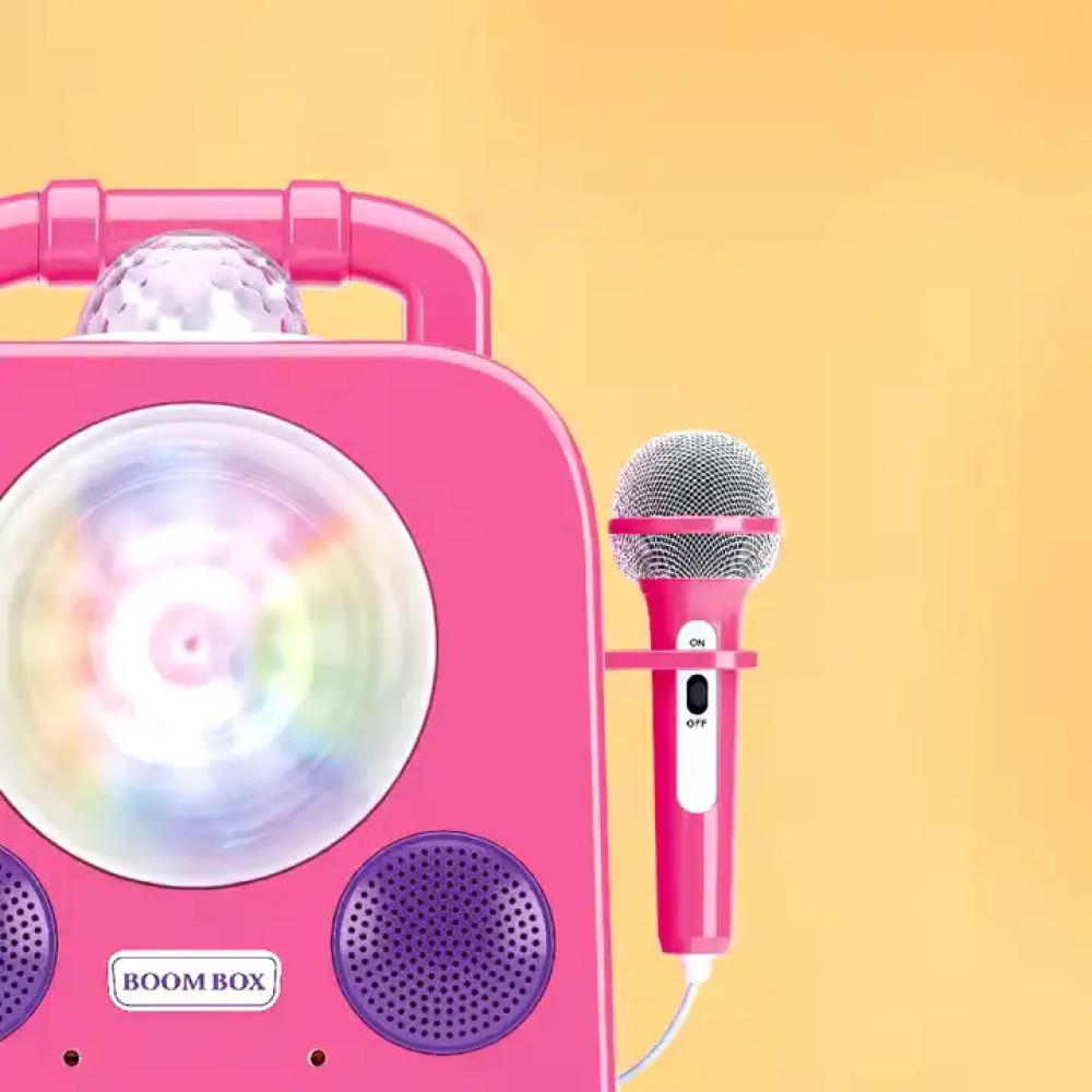 Детский караоке набор с микрофоном, подсветкой и Bluetooth