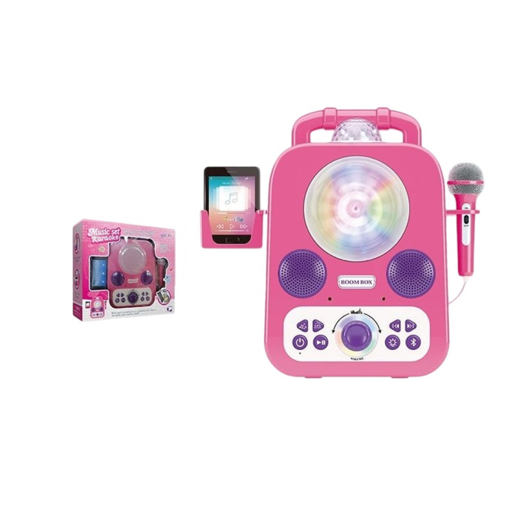 Детский караоке набор с микрофоном, подсветкой и Bluetooth