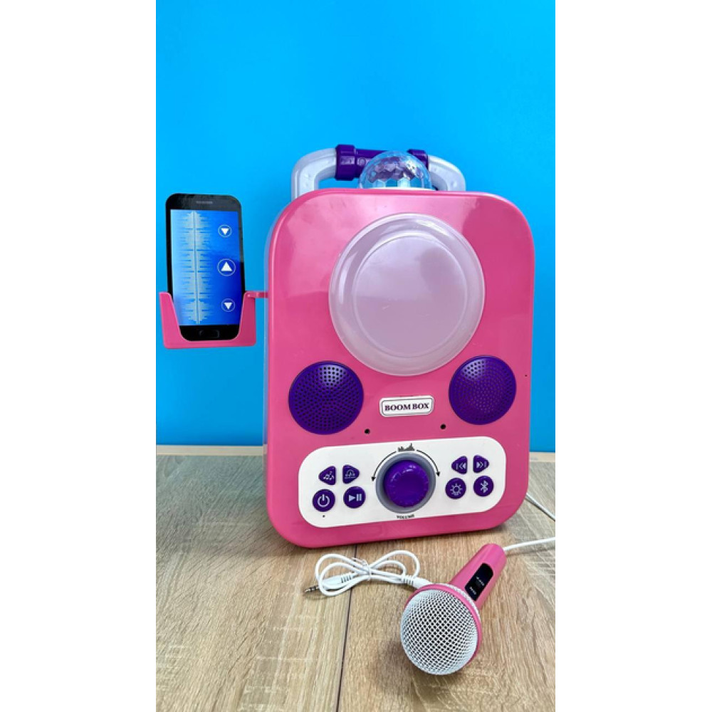 Детский караоке набор с микрофоном, подсветкой и Bluetooth