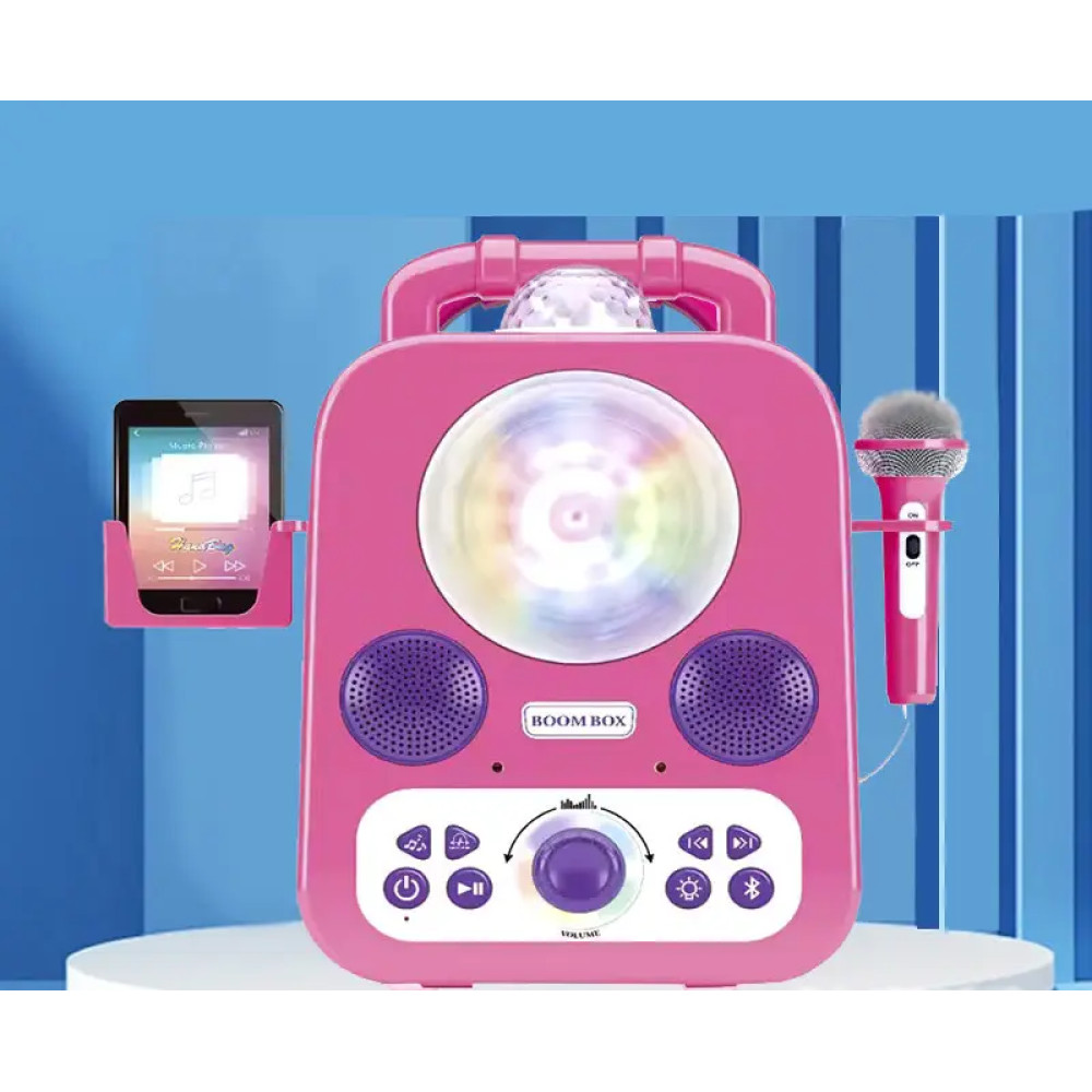 Детский караоке набор с микрофоном, подсветкой и Bluetooth