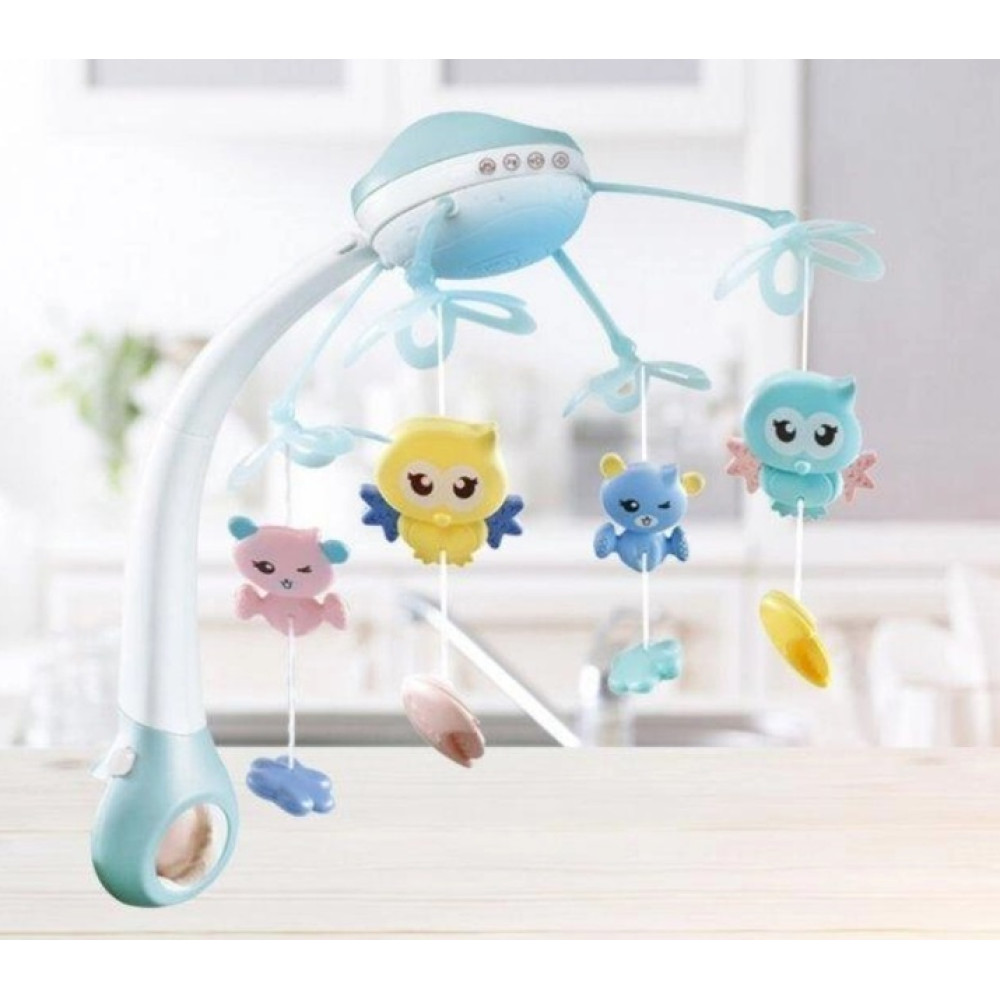 Карусель на кроватку с проектором и пультом ДУ