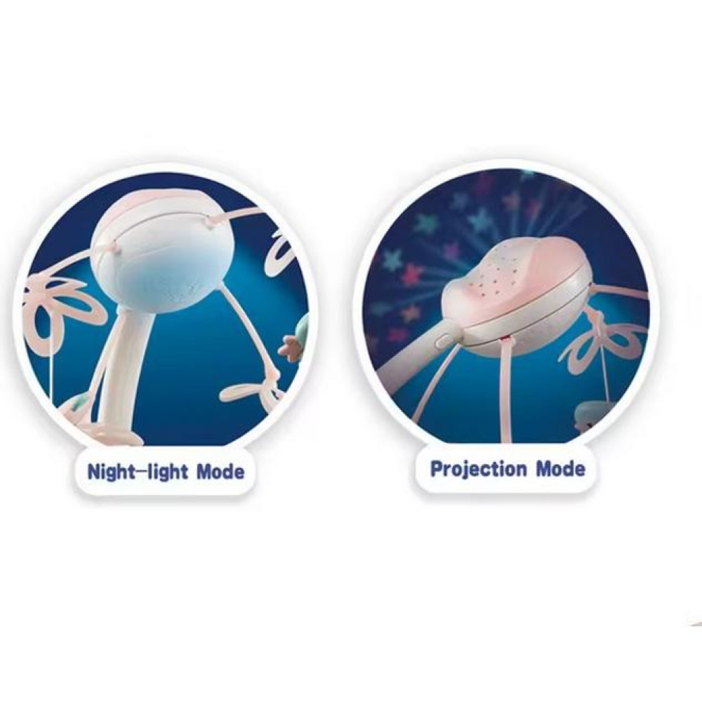 Карусель на кроватку с проектором и пультом ДУ