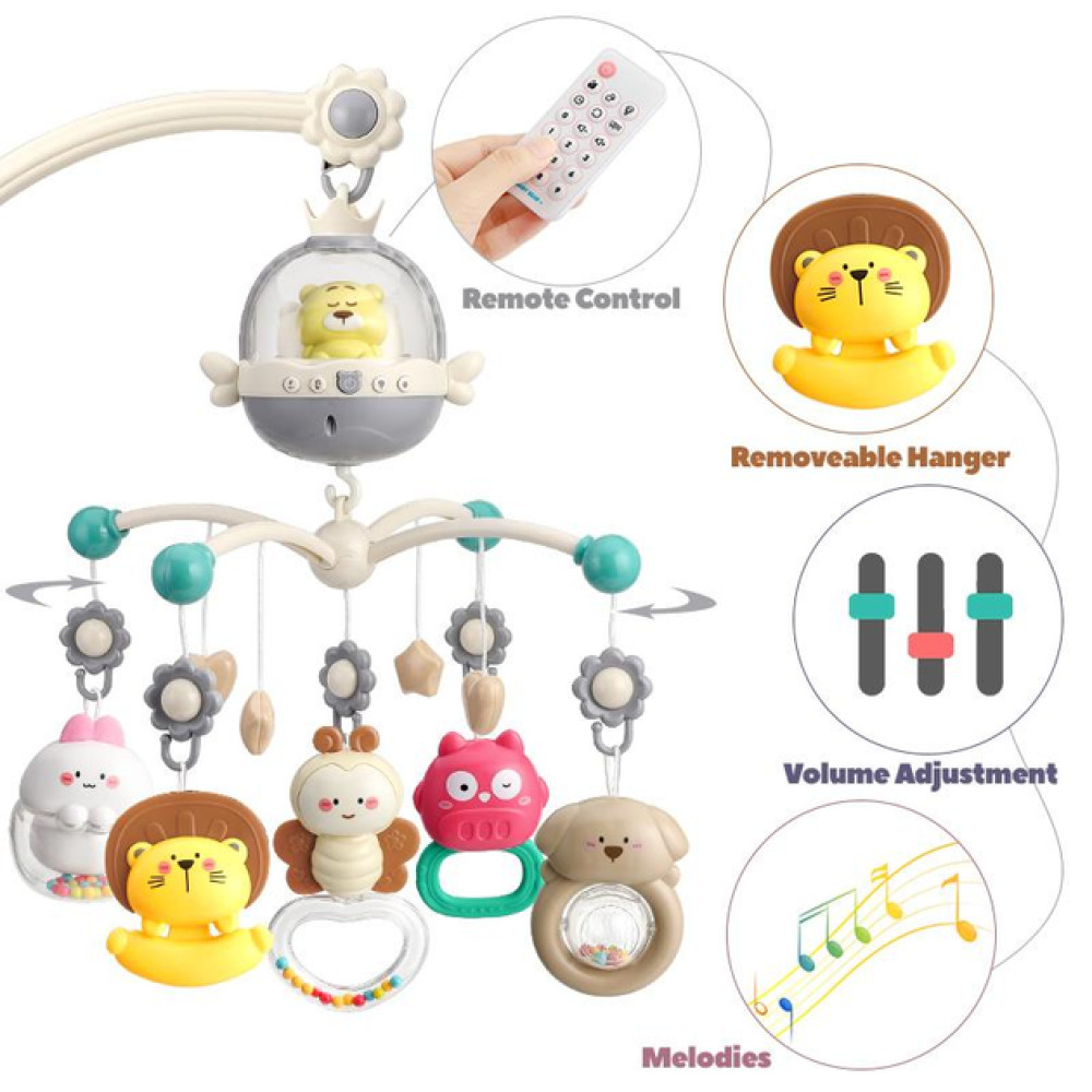 Музыкальная карусель с пультом управления, проектором и колыбельными