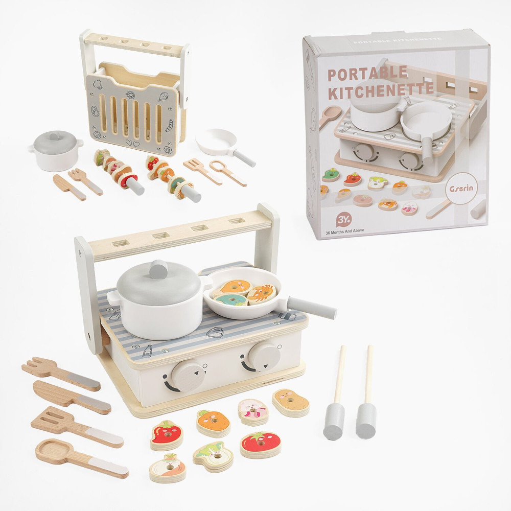 Деревянная плита с грилем для маленького шефа