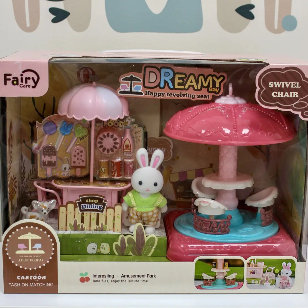 Игровой набор для детей Парк развлечений с каруселью и кафе