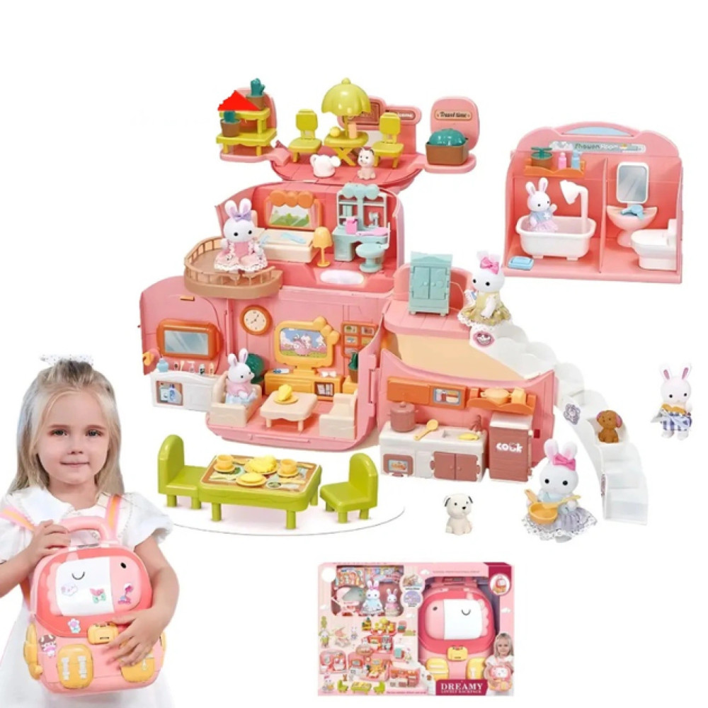 Домик для кукол Барби с дополнительными аксессуарами и мебелью