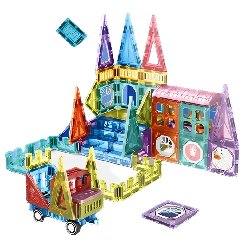 Магнитный конструктор с подсветкой, 126 деталей