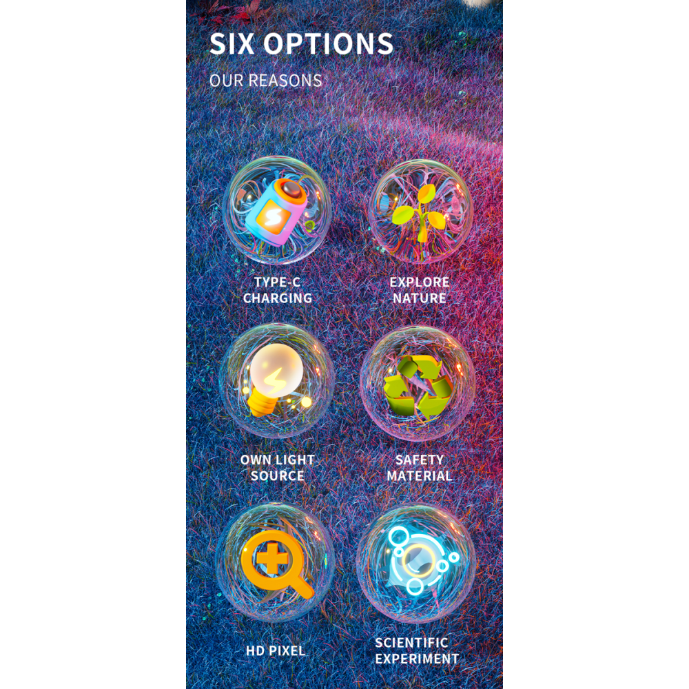 Цифровой микроскоп 2 в 1 настольный и портативный