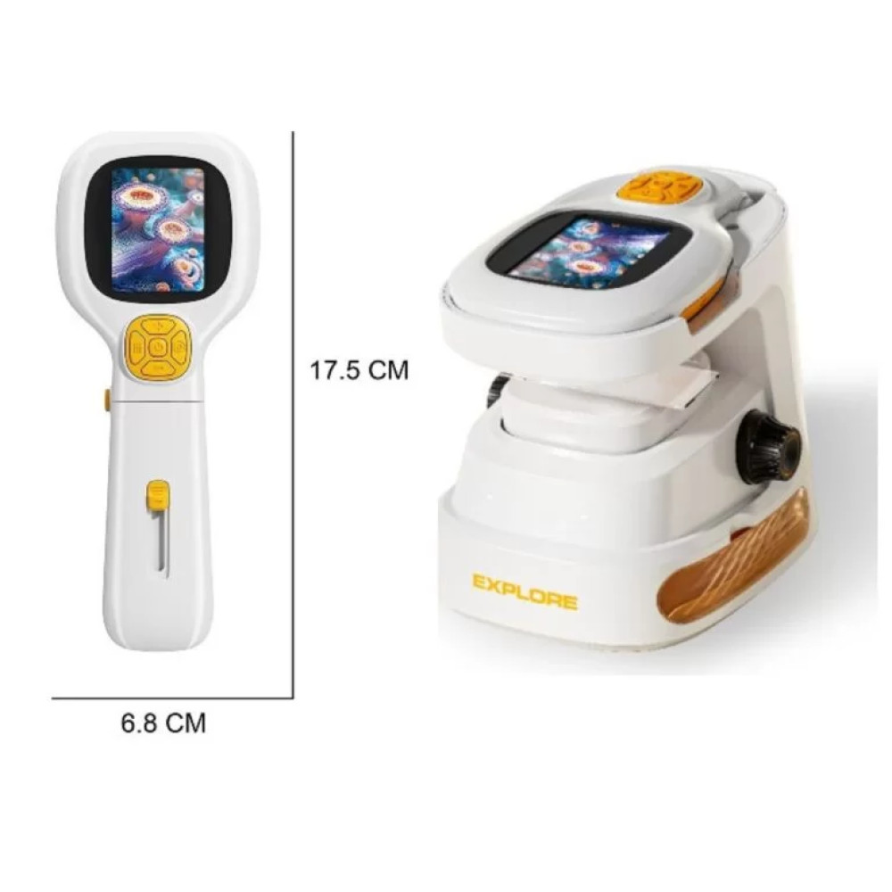 Цифровой микроскоп 2 в 1 настольный и портативный