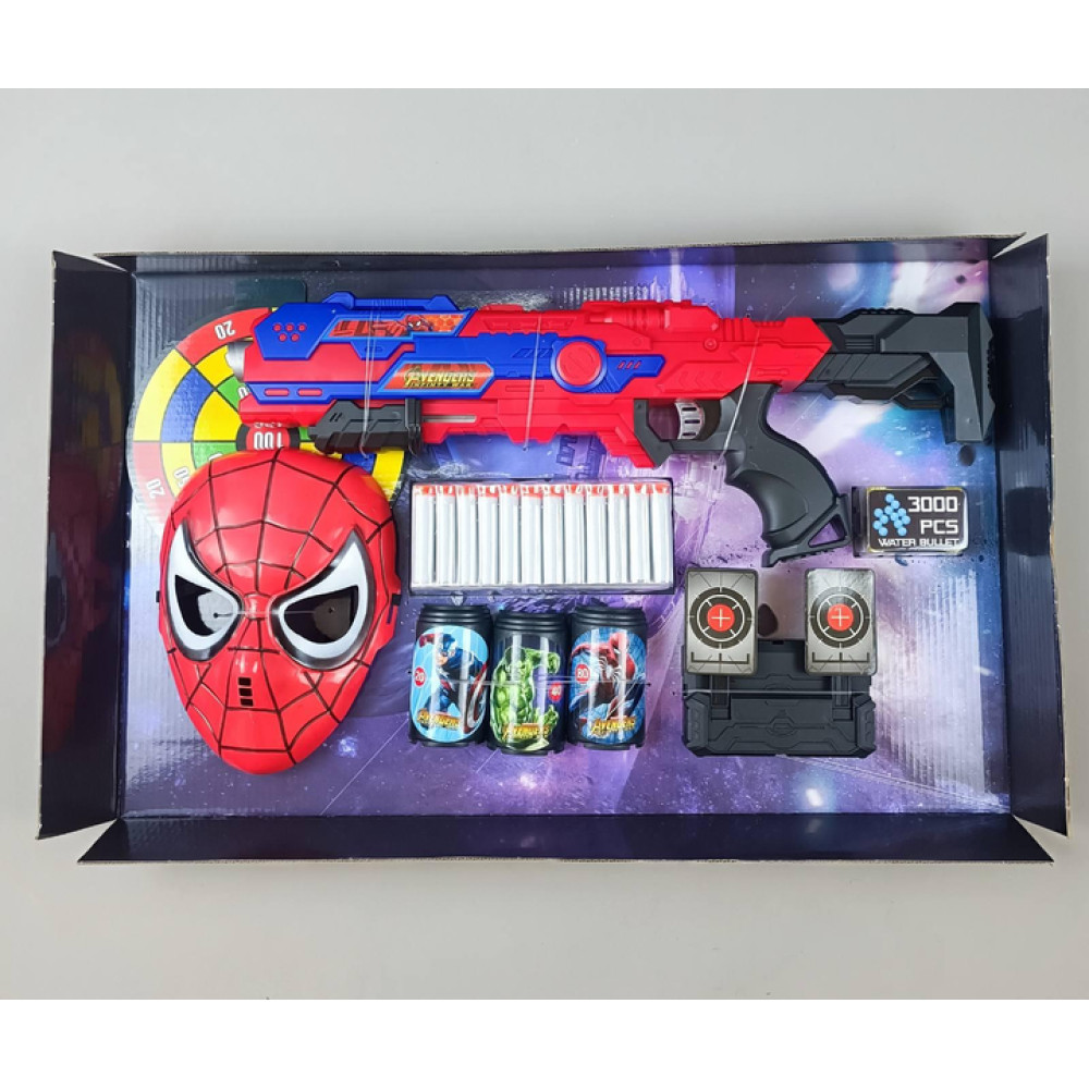 Игровой набор супергероя с оружием, мишенями и орбизами