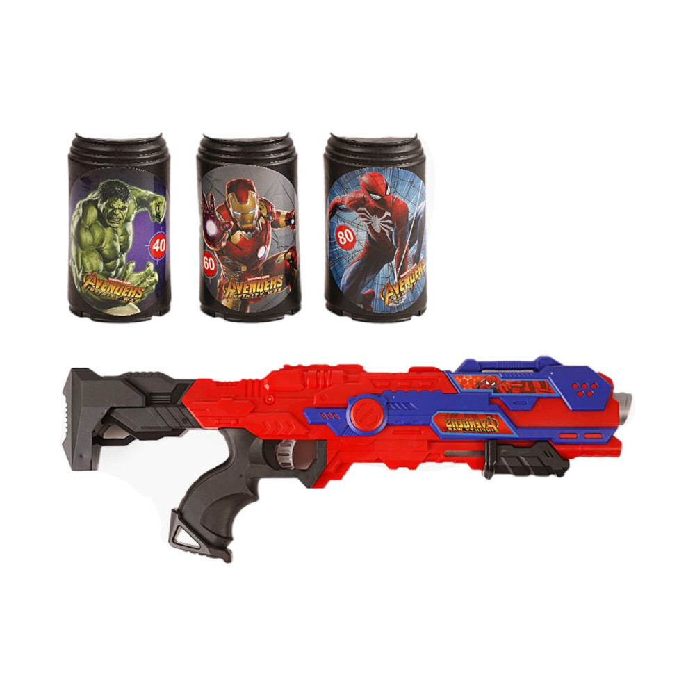 Игровой набор супергероя с оружием, мишенями и орбизами