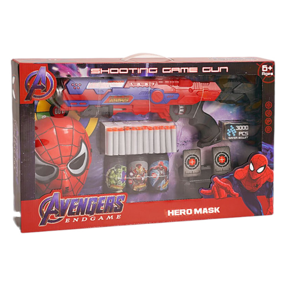 Игровой набор супергероя с оружием, мишенями и орбизами